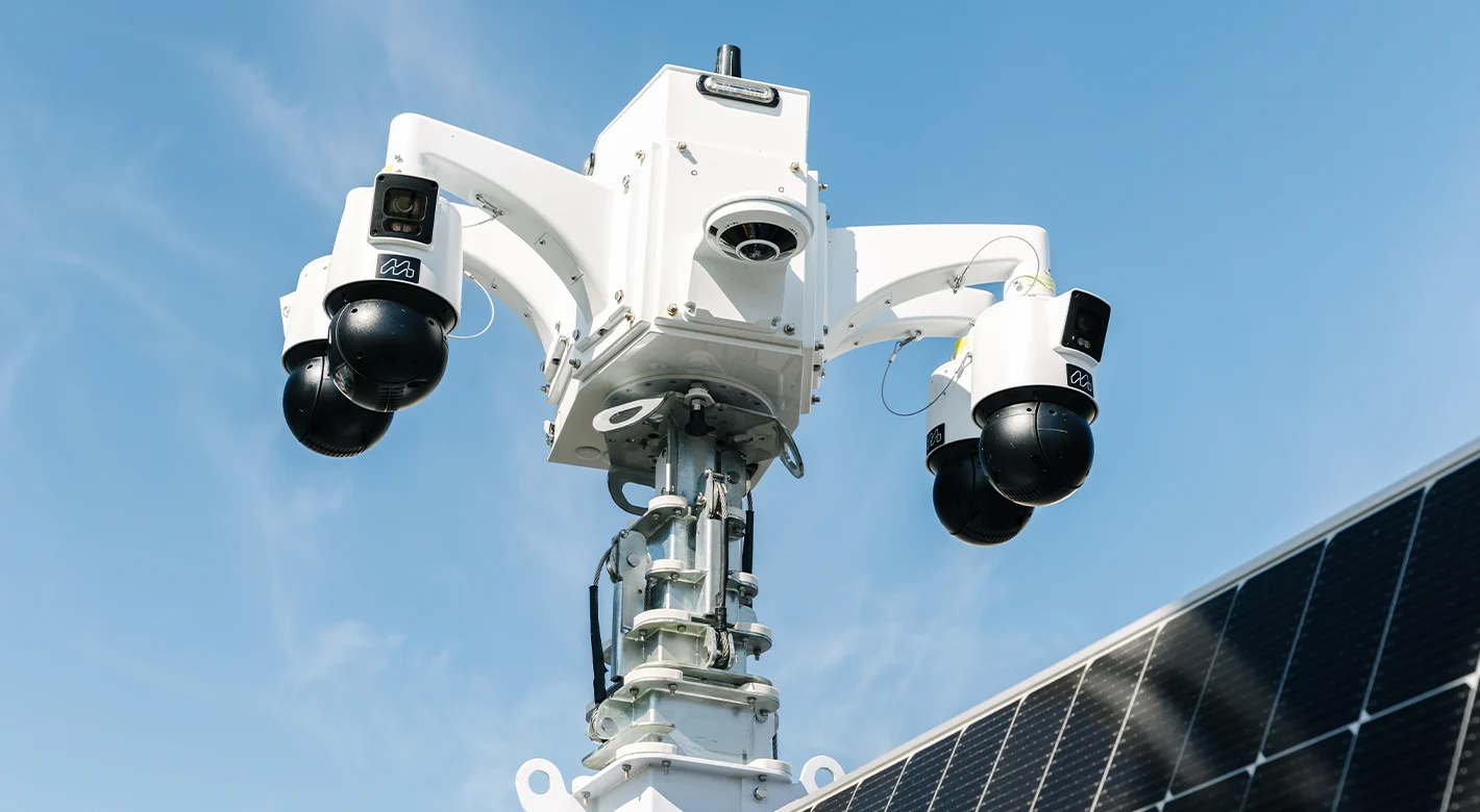 Solar Pole and Wall-Mount Surveillance Camera System