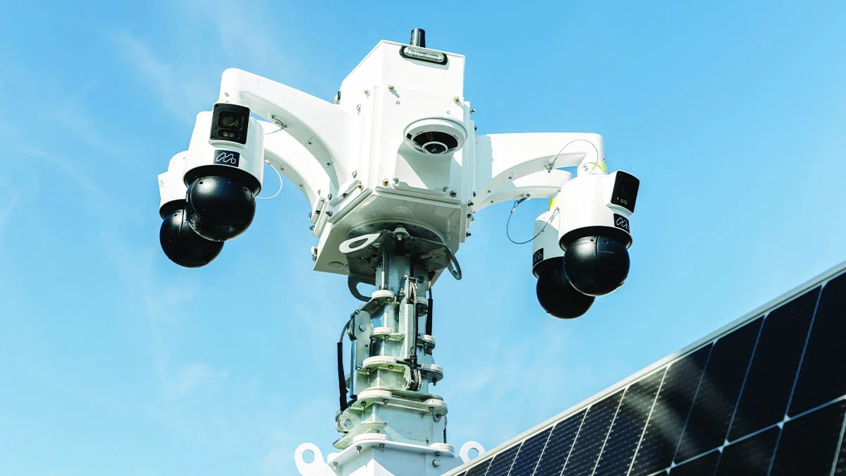 Solar Pole and Wall-Mount Surveillance Camera System