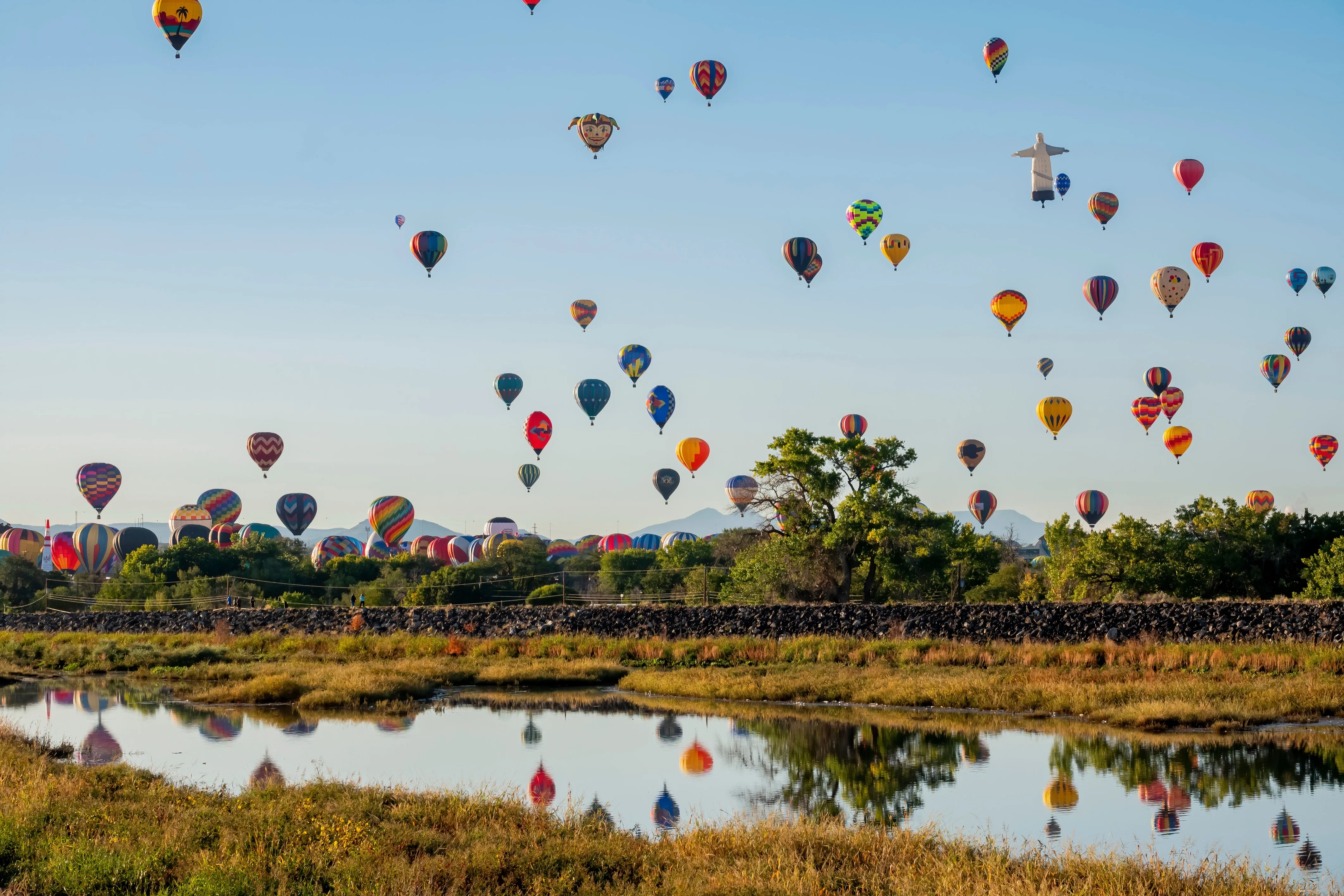Morning View of the Famous Albuquerque International Balloon Fiesta Event
