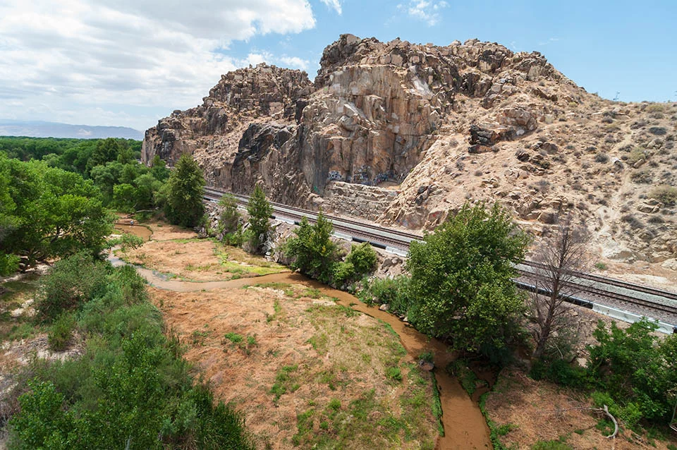 The Mojave River in Victorville in California.